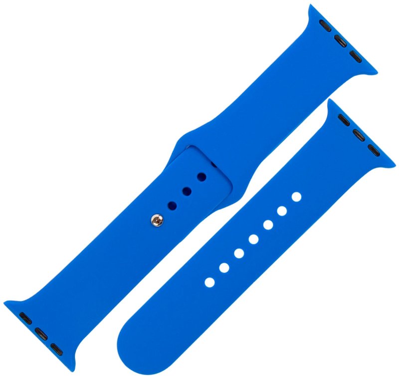 Ремешок силиконовый mObility для Apple watch - 38-40 мм (S3/S4/S5 SE/S6), синий