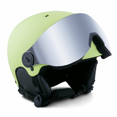 Шлем сноубордический горнолыжный с визором LAFOR зеленый