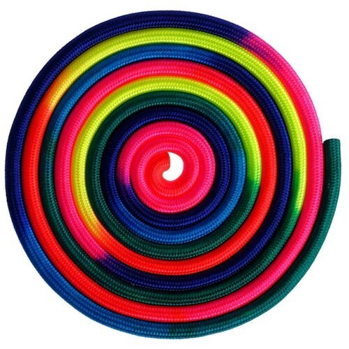 Скакалка гимнастическая утяжелённая, семицветная, 3 м, 165 г, цвет радуга