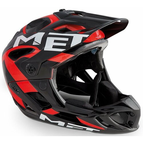 Велошлем Met Parachute Helmet (3HELM98), цвет Чёрный/Красный, размер шлема L (59-62 см)
