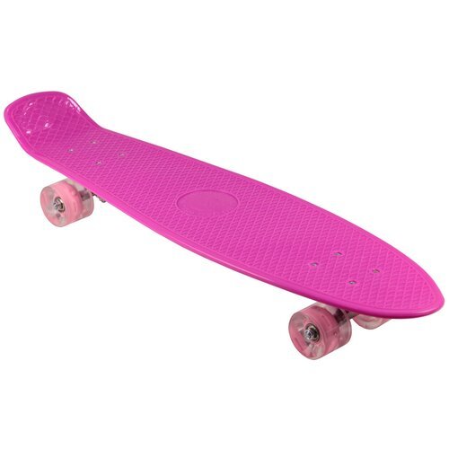 Пенни борд Скейт 75 x 16 см, Скейтборд детский - колеса PU, розовый цвет