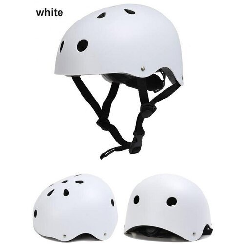 Шлем защитный для детей и взрослых, для электротранспорта / самокатов / велосипедов / скейтбордов, регулируемый по размерам, белый