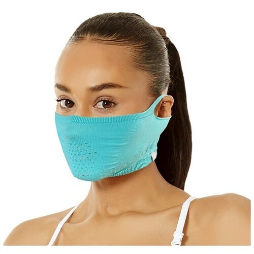 Короткая маска с охлаждающей тканью Aqua-X, для разных видов спорта, защищает от пыли, пыльцы, низких и высоких температур, Naroo, голубой