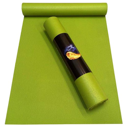 Коврик для йоги и фитнеса RamaYoga Yin-Yang PRO, зеленый, размер 185 х 60 х 0,45 см