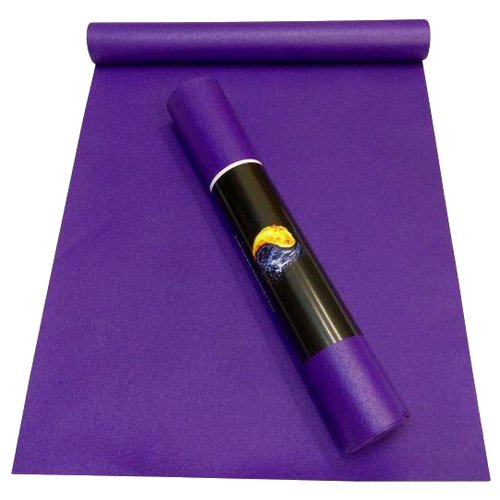 Коврик для йоги и фитнеса RamaYoga Yin-Yang PRO, фиолетовый, размер 200 х 60 х 0,45 см