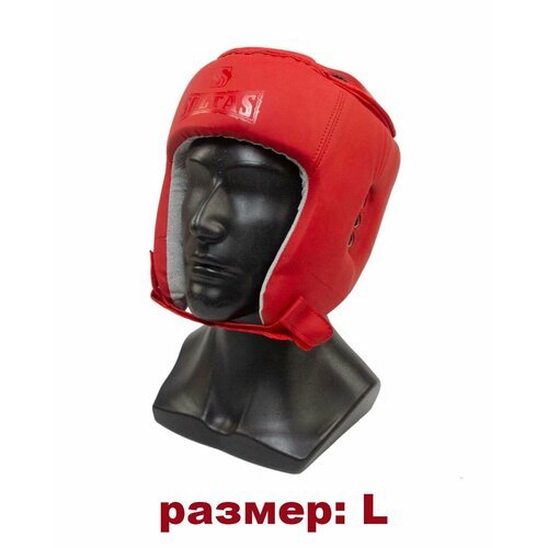 Шлем боксерский 'SOLTAS' - размер L / открытый / красный