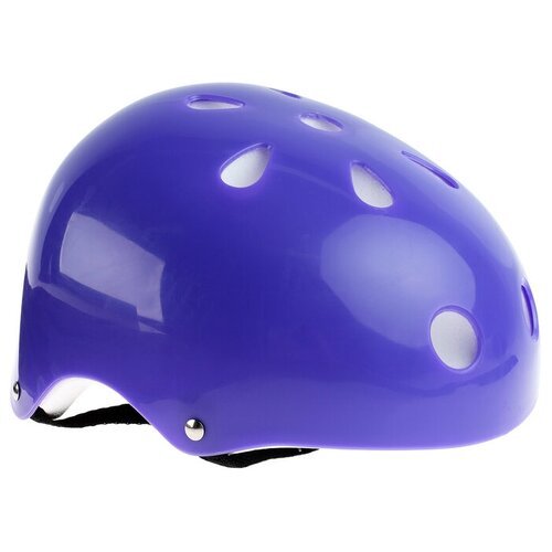 Шлем защитный детский, обхват 55 см, цвет синий./В упаковке шт: 1