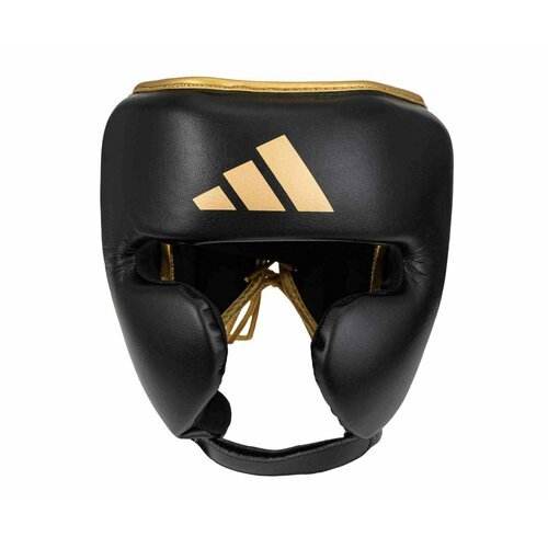 Шлем боксерский AdiStar Pro Head Gear черно-золотой (размер L)