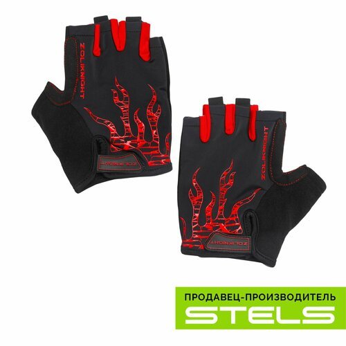 Велоперчатки ZL2313 STELS черно-красные, размер XL NEW (item:020)