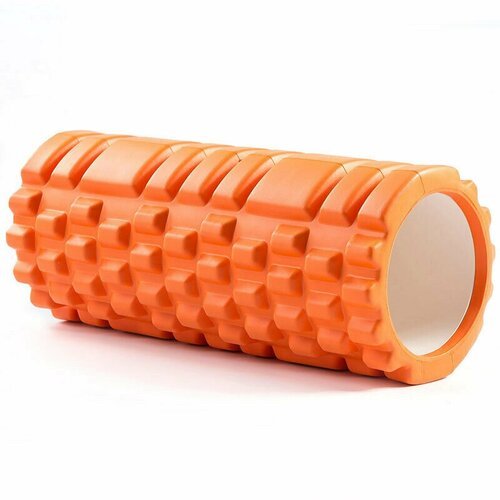 Массажный цилиндр Foam Roller 33см - Оранжевый