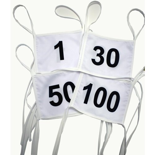 Стартовые номера для соревнований, нагрудные номера с нумерацией 100 шт. От 1 до 100. Размер 24х21 см