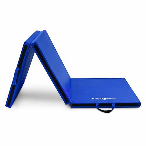Складной спортивный коврик на липучке (средней жесткости) 180 x 60 x 5 - синий - Marbo Sport