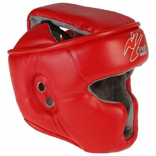 Ш4sИВ Шлем тренировочный МЕХИКО-1, иск. кожа, размер S (цвет красный)