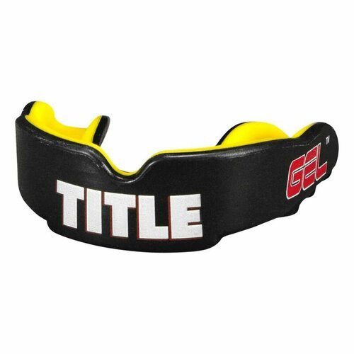 Капа боксерская TITLE GEL Victory Mouthguard, черно-желтая