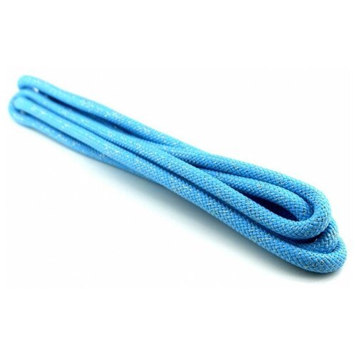 Голубая скакалка с блестками PRO для художественной гимнастики 3 м SP207-405