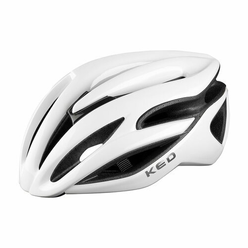 Шлем велосипедный взрослый мужской, женский, шоссейный, защитный велошлем KED Rayzon White белый, для самоката, роликов и скейтборда, размер L (57-61 см)