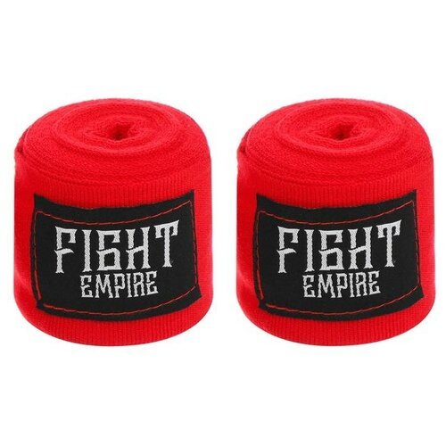 FIGHT EMPIRE Бинт боксёрский эластичный FIGHT EMPIRE 4 м, цвет красный