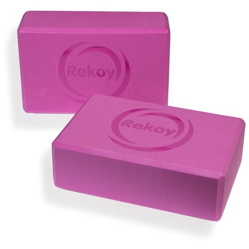 Блок для йоги Rekoy BLY2315, 2 шт. розовый