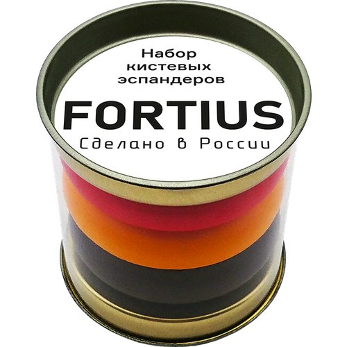 Набор кистевых эспандеров 'Fortius', 3 шт. (30, 40, 50 кг) (тубус)