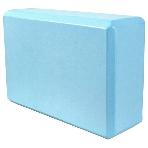 Блок кубик для йоги, светло голубой