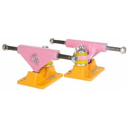 Подвески для пластборда, круизера Вираж Pink/Yellow, размер 22'