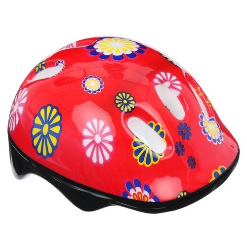 Шлем защитный ONLITOP детский, размер S, 52-54 см, цвет красный
