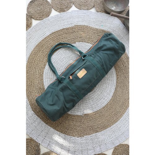 Сумка для коврика для йоги NiiDRA, цвет - серо-зеленый, увеличенная длина 30•82 см