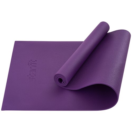 Коврик для йоги Starfit FM-103, 173х61х0.6 см фиолетовый однотонный 1.3 кг 0.6 см
