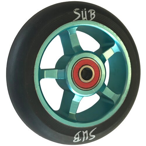Колесо для трюкового самоката SUB ABEC9 100 мм алюминий сине-черное