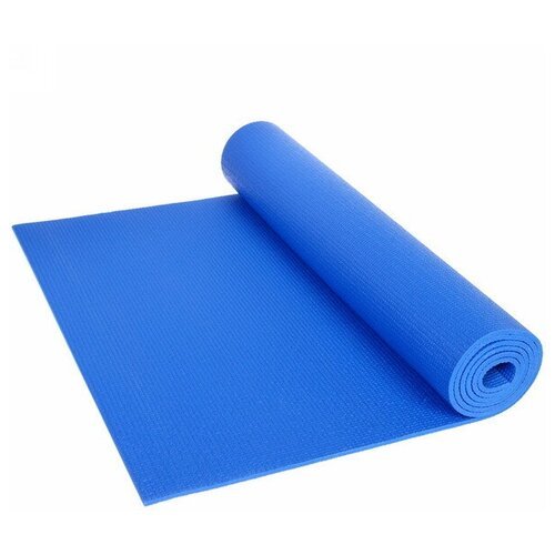 Коврик для йоги 6 мм 61х173 см 'Однотонный', синий