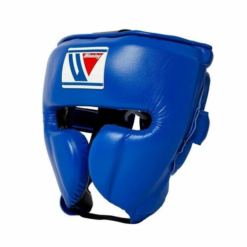 Шлем боксерский WINNING BOXING HEADGEAR FG-2900 FACE GUARD DESIGN, размер M, синий