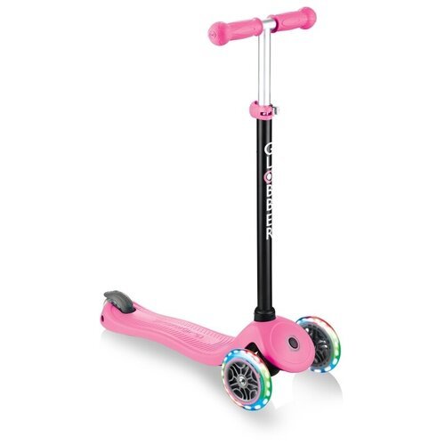 Детский 3-колесный самокат-беговел GLOBBER Go Up Sporty Plus Lights, розовый
