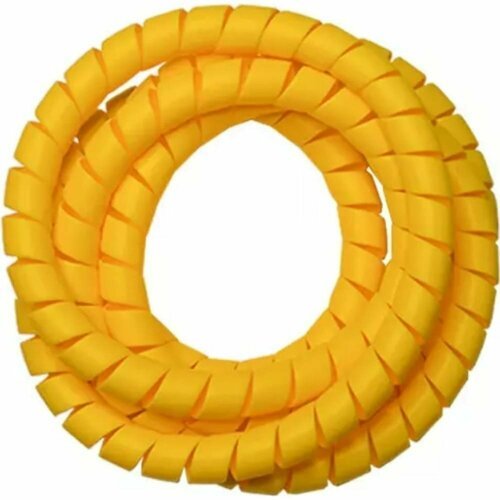 Спиральная пластиковая защита PARLMU SG-20-C12-k5, полипропилен, размер 20, выпуклая поверхность, цвет желтый, длина 5 м