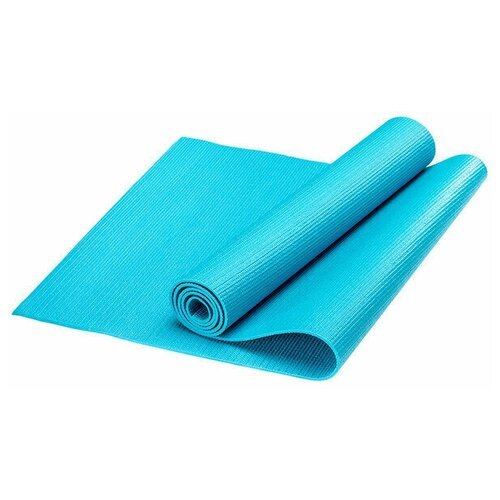 Коврик для йоги, PVC, 173x61x0,4 см (голубой)