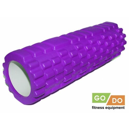 Валик ролл для фитнеса рельефный полый GO DO : JD2-45 (Фиолетовый)