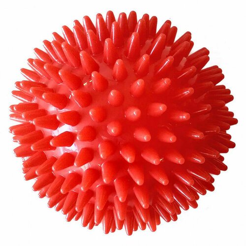 Мяч массажный C28759 (красный) твердый ПВХ 9см.
