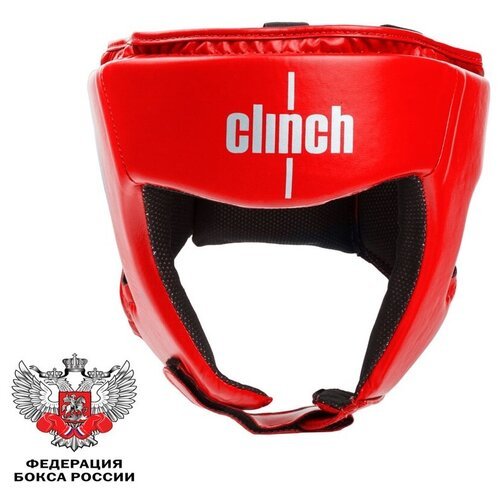 Шлем боксерский Clinch Olimp, красный (M; 54-56 см)