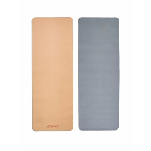 Коврик для фитнеса и йоги Atemi Omp-aym2b, Tpe, 173x61x0,4 см, серый/розовый