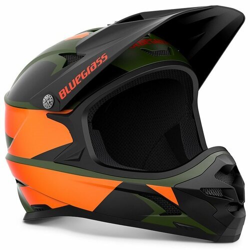 Велошлем Bluegrass Intox Helmet 2023 (3HELG09), цвет Зеленый/Оранжевый, размер шлема S (54-56 см)
