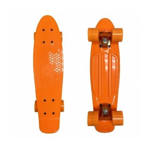Скейтборд (круизер) ecoBalance, оранжевый с оранжевыми колесами