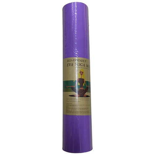 Коврик для йоги TPE 6мм 61*173 армированный фиолетовый.