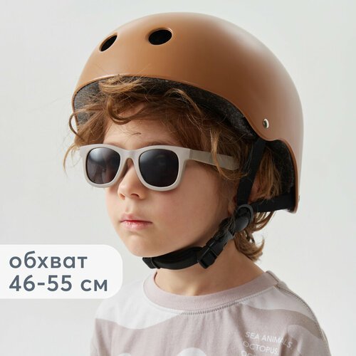 50018, Шлем детский регулируемый, Happy Baby DRIFTER, шлем защитный, коричневый