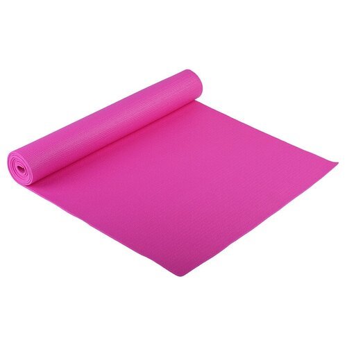 Коврик для йоги 173 × 61 × 0,4 см, цвет розовый (1шт.)
