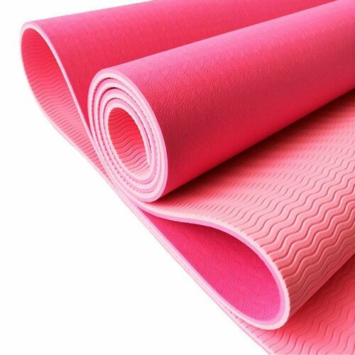 Коврик для йоги и фитнеса Yogastuff TPE, светло-розовый, 183*61*0,6 см