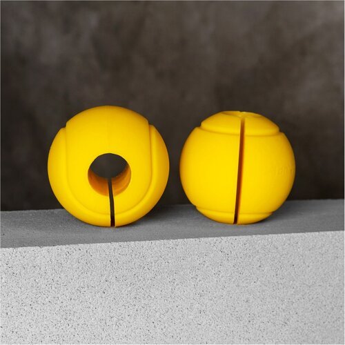 Расширитель хвата ONLYTOP, сферический, диаметр 72 мм, пара, цвет желтый