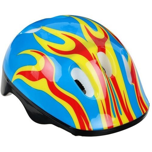 Шлем защитный детский ONLYTOP OT-H6, обхват 52-54 см, цвет синий
