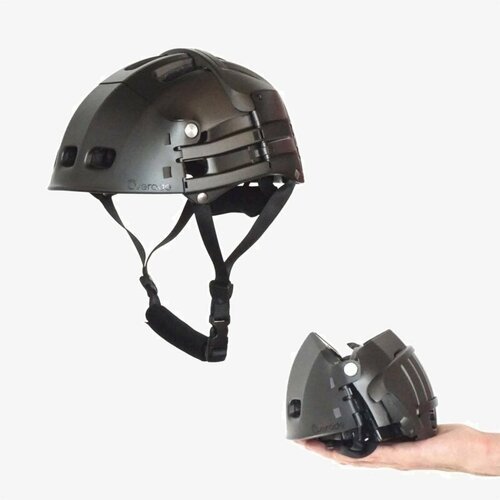 Велошлем складной Overade Plixi FIT, защитный шлем, серый, размер L/XL
