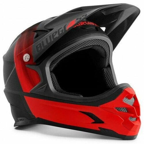 Велошлем Bluegrass Intox Helmet 2023 (3HELG09), цвет Чёрный/Красный, размер шлема S (54-56 см)