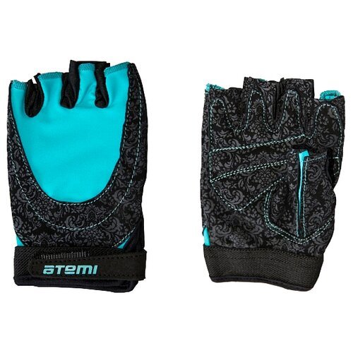 Перчатки ATEMI AFG06 M черный/голубой