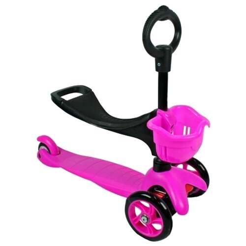 Детский 3-колесный самокат-беговел Explore Saddler, розовый